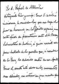 Portada:Tarjeta de visita de Joaquín González y Fernández a Rafael Altamira. 28 de enero de 1910