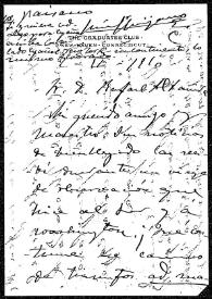 Portada:Carta de Luis Luijano a Rafael Altamira. 1 de febrero de 1910