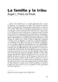 Portada:La familia y la tribu / Ángel L. Prieto de Paula