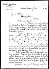 Portada:Carta de Ignacio Gamboa a Rafael Altamira. Hoctún de Yucatán (México), 9 de febrero de 1910