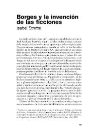 Portada:Borges y la invención de las ficciones / Isabel Stratta