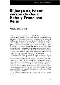 Portada:El juego de hacer versos de Óscar Hahn y Francisco Véjar / Francisco Véjar