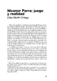 Nicanor Parra : juego y realidad / Elisa Martín Ortega | Biblioteca Virtual Miguel de Cervantes