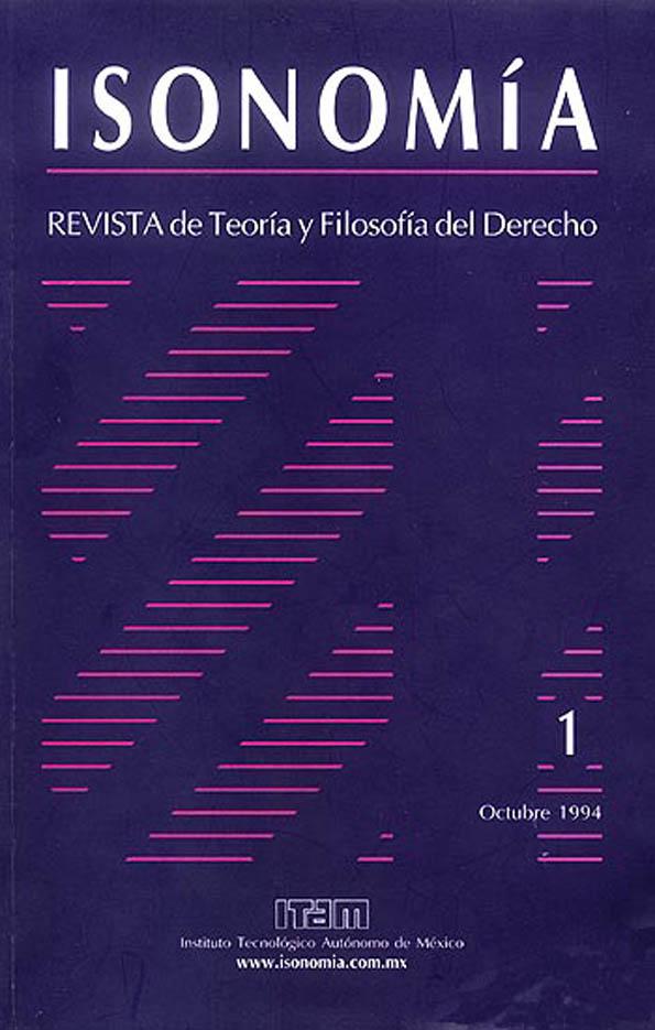 Isonomía : Revista de Teoría y Filosofía del Derecho. Núm. 1, octubre 1994 | Biblioteca Virtual Miguel de Cervantes