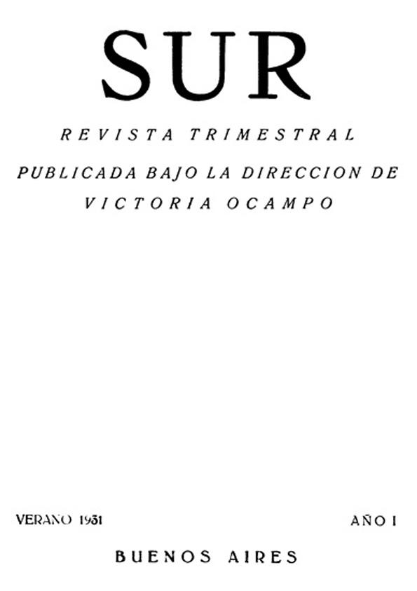 Sur : revista trimestral. Año I, verano 1931 | Biblioteca Virtual Miguel de Cervantes