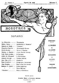 Portada:Nosotros [Buenos Aires]. Tomo I, núm. 1, agosto de 1907