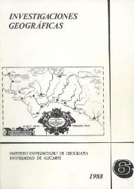 Portada:Investigaciones Geográficas. Núm. 6, 1988