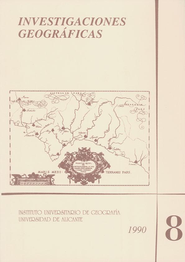 Investigaciones Geográficas. Núm. 8, 1990 | Biblioteca Virtual Miguel de Cervantes