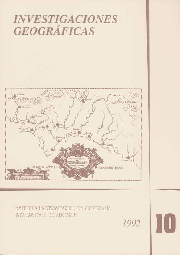 Investigaciones Geográficas. Núm. 10, 1992 | Biblioteca Virtual Miguel de Cervantes