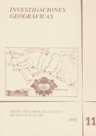 Portada:Investigaciones Geográficas. Núm. 11, 1993