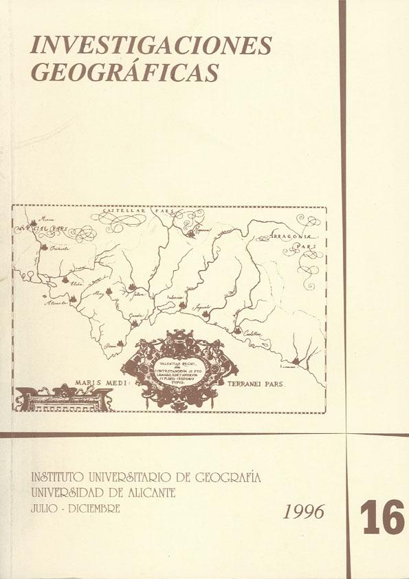 Investigaciones Geográficas. Núm. 16, 1996 | Biblioteca Virtual Miguel de Cervantes