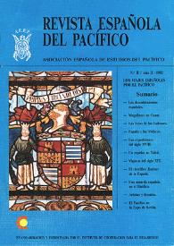 Portada:Revista Española del Pacífico. Núm. 2, Año 1992