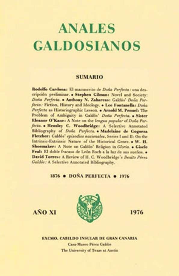 Anales galdosianos. Año XI, 1976 | Biblioteca Virtual Miguel de Cervantes