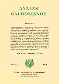 Anales galdosianos. Año XI, 1976 | Biblioteca Virtual Miguel de Cervantes