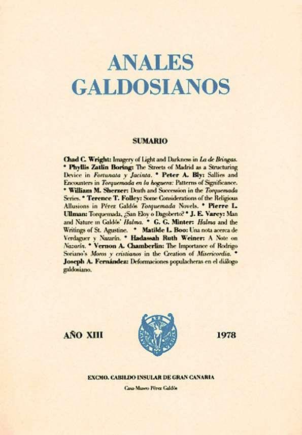 Anales galdosianos. Año XIII, 1978 | Biblioteca Virtual Miguel de Cervantes
