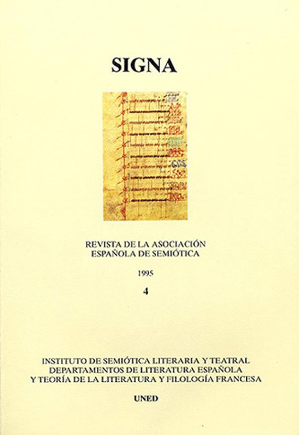 Signa : revista de la Asociación Española de Semiótica. Núm. 4, 1995 | Biblioteca Virtual Miguel de Cervantes