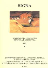 Más información sobre Signa : revista de la Asociación Española de Semiótica. Núm. 8,  1999