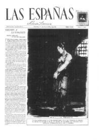 Portada:Las Españas : revista literaria. Año II, núm. 7, noviembre 1947
