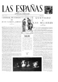 Portada:Las Españas : revista literaria. Año V, núm. 14, febrero 1950