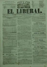 Portada:El Liberal. Núm. 528, sábado 1 de febrero de 1845