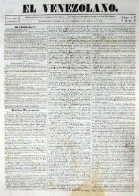 El Venezolano. Núm. 2, lunes 31 de agosto de 1840 | Biblioteca Virtual Miguel de Cervantes