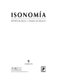 Portada:Isonomía : Revista de Teoría y Filosofía del Derecho. Núm. 9, octubre 1998
