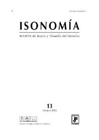 Portada:Isonomía : Revista de Teoría y Filosofía del Derecho. Núm. 13, octubre 2000