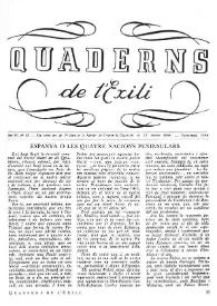 Portada:Quaderns de l'exili. Any IV, núm. 18, gener-març 1946