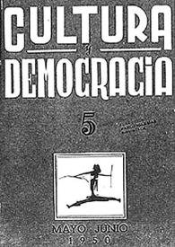 Portada:Cultura y democracia : revista mensual. Núm. 5, mayo-junio