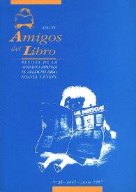 Portada:Amigos del libro. Año XV, núm. 36, abril-junio 1997