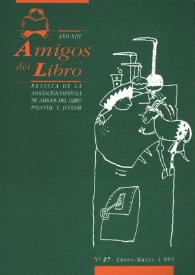 Portada:Amigos del libro. Año XIII, núm. 27, enero-marzo 1995