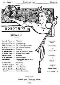 Portada:Nosotros [Buenos Aires]. Tomo I, núm. 3, octubre de 1907