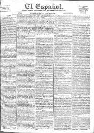 Portada:El Español : diario de las doctrinas y los intereses sociales. Núm. 122, martes 1 de marzo de 1836