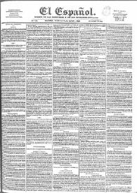 Portada:El Español : diario de las doctrinas y los intereses sociales. Núm. 188, viernes 6 de mayo de 1836