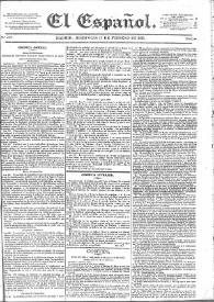 Portada:El Español : diario de las doctrinas y los intereses sociales. Núm. 472, miércoles 15 de febrero de 1837
