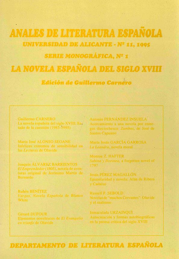 Anales de Literatura Española. Núm. 11, 1995 | Biblioteca Virtual Miguel de Cervantes