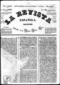 Portada:La Revista española : periódico dedicado a la Reina Ntra. Sra. Núm. 43, 2 de abril de 1833
