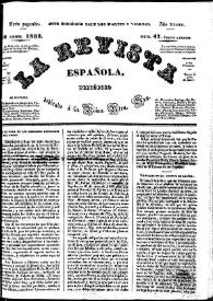 Portada:La Revista española : periódico dedicado a la Reina Ntra. Sra. Núm. 47, 16 de abril de 1833