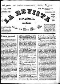 Portada:La Revista española : periódico dedicado a la Reina Ntra. Sra. Núm. 54, 10 de mayo de 1833