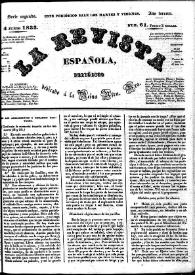 Portada:La Revista española : periódico dedicado a la Reina Ntra. Sra. Núm. 61, 4 de junio de 1833