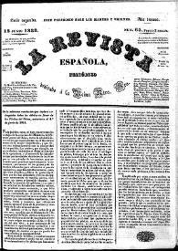 Portada:La Revista española : periódico dedicado a la Reina Ntra. Sra. Núm. 65, 18 de junio de 1833