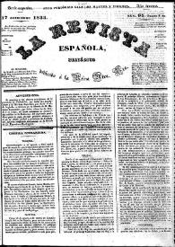 Portada:La Revista española : periódico dedicado a la Reina Ntra. Sra. Núm. 95, 17 de septiembre de 1833
