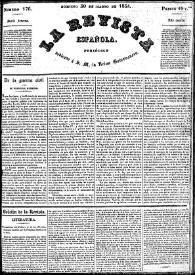 Portada:La Revista española : periódico dedicado a la Reina Ntra. Sra. Núm. 176, domingo 30 de marzo de 1834