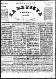 Portada:La Revista española : periódico dedicado a la Reina Ntra. Sra. Núm. 213, martes 13 de mayo de 1834