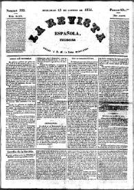 Portada:La Revista española : periódico dedicado a la Reina Ntra. Sra. Núm. 298, miércoles 13 de agosto de 1834