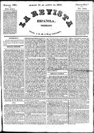 Portada:La Revista española : periódico dedicado a la Reina Ntra. Sra. Núm. 309, domingo 24 de agosto de 1834