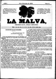 La Malva : periódico suave, aunque impolítico. Núm. 9, 10 de diciembre de 1859 | Biblioteca Virtual Miguel de Cervantes