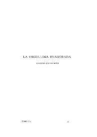 Portada:Obras completas de Juan Ignacio González del Castillo. Tomo Tercero. La orgullosa enamorada (comedia en un acto)