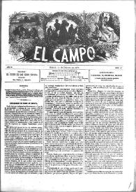 Portada:El Campo. Núm. 5, 1 de febrero de 1877