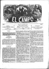 Portada:El Campo. Núm. 9, 1 de abril de 1877